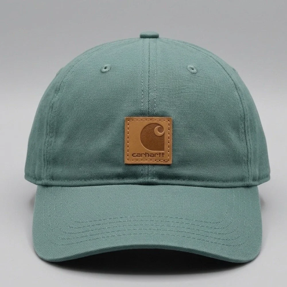 Carhartt Canvas Logo Patch Baseball Cap Hat Sea Pine Workwear Casual Classic‎